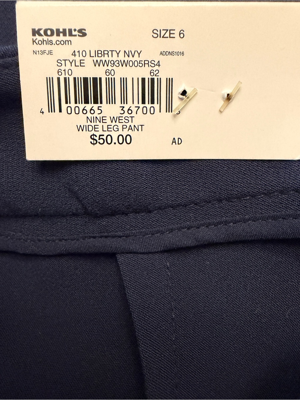 Nine West Wide-Leg High Rise Dress Pants - Picture 3 of 5